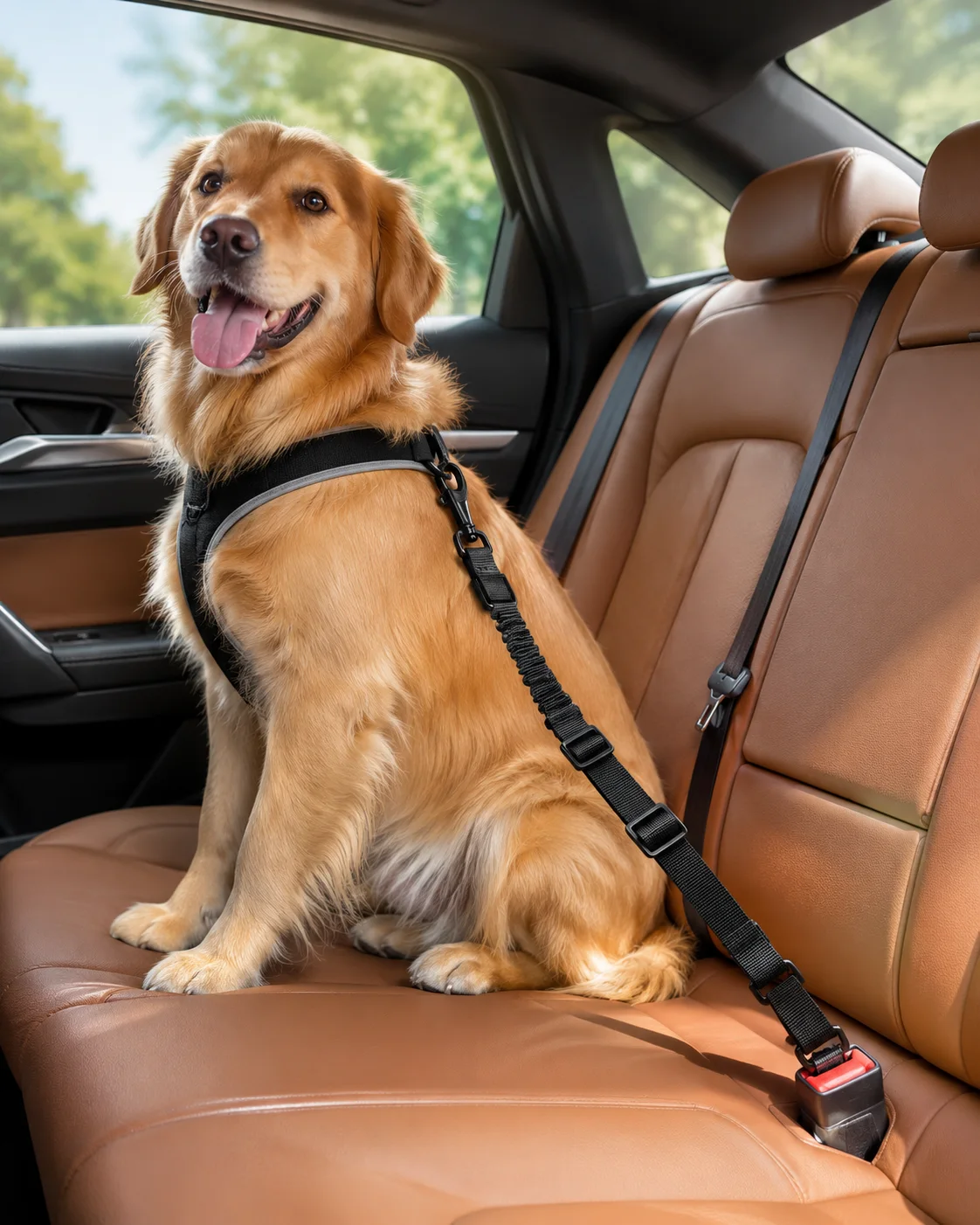 PawTrip Adjustable Dog Car Seat Belt Tether Travel Kits thumbnail 2 - PawTrip SA