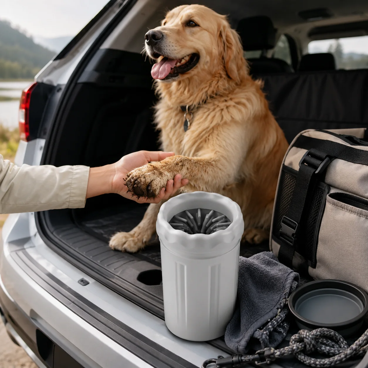 PawTrip Silicone Dog Paw Cleaner Cup Grooming thumbnail 3 - PawTrip SA