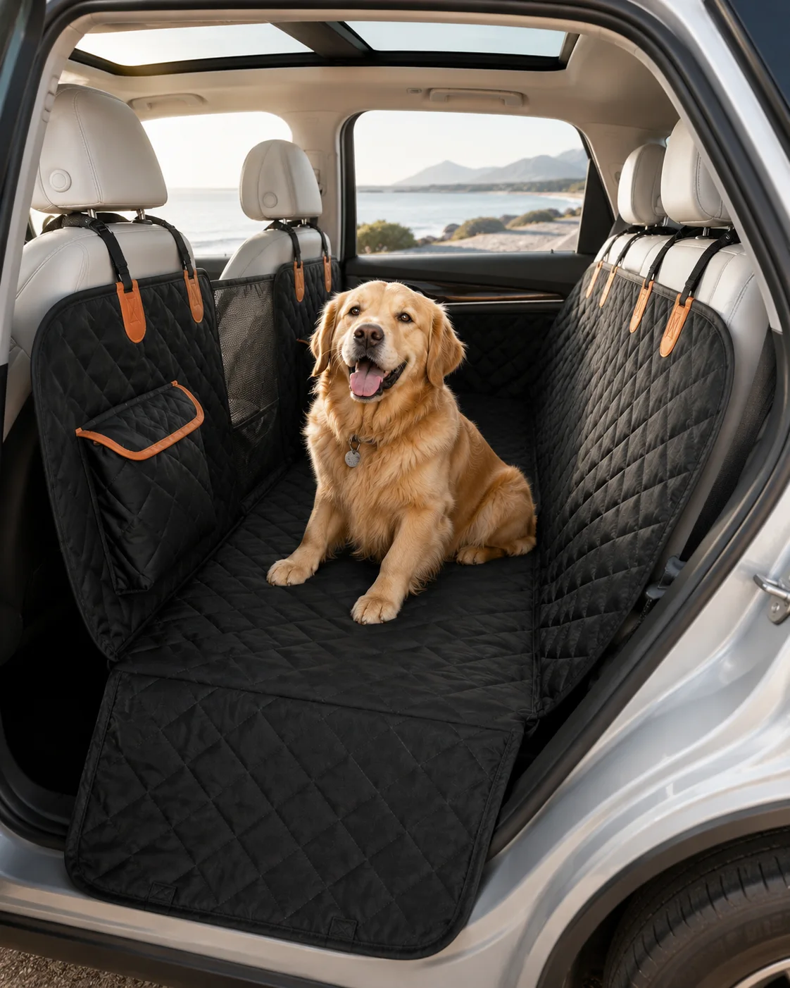 PawTrip Waterproof Dog Car Seat Hammock with Mesh Window Car Protection thumbnail 2 - PawTrip SA